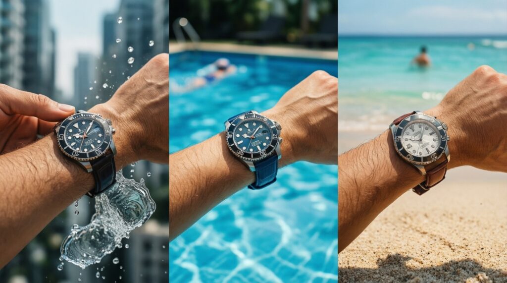 Водозащита часов: что означают 30/50/100/200 м на практике - иллюстрация