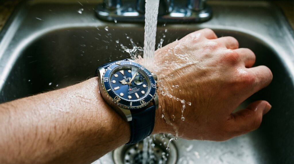 Водозащита часов: что означают 30/50/100/200 м на практике - иллюстрация