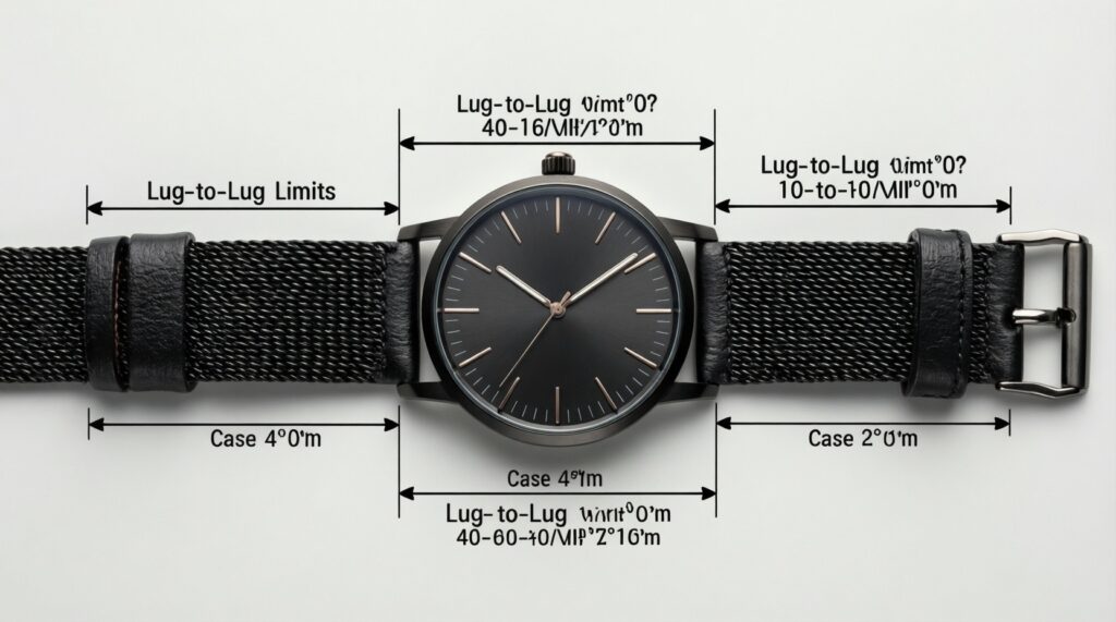 Как подобрать размер часов под запястье: диаметр, lug-to-lug, толщина - иллюстрация