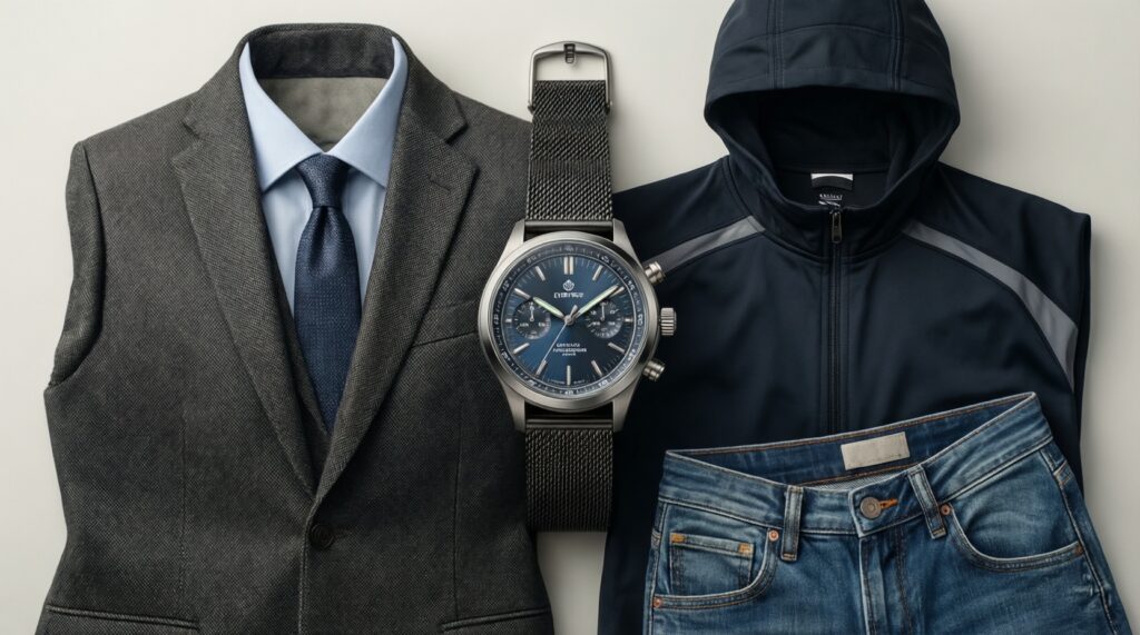 Как выбрать наручные часы под свой стиль: классика, спорт, casual - иллюстрация