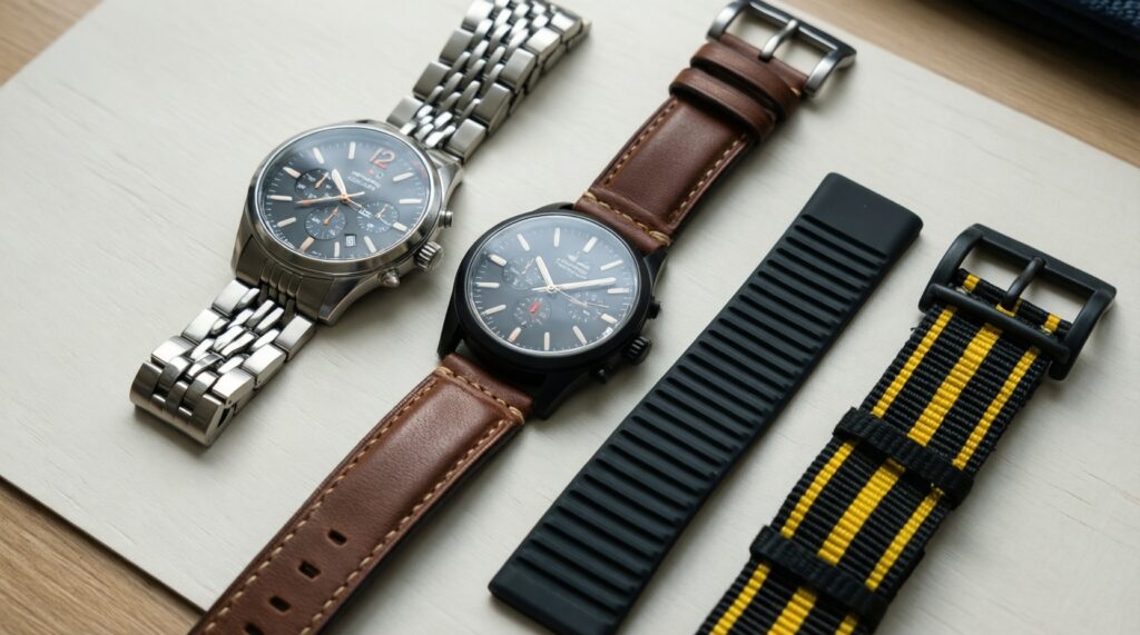 Ремешки и браслеты: кожа, сталь, каучук, нейлон - плюсы и минусы - иллюстрация