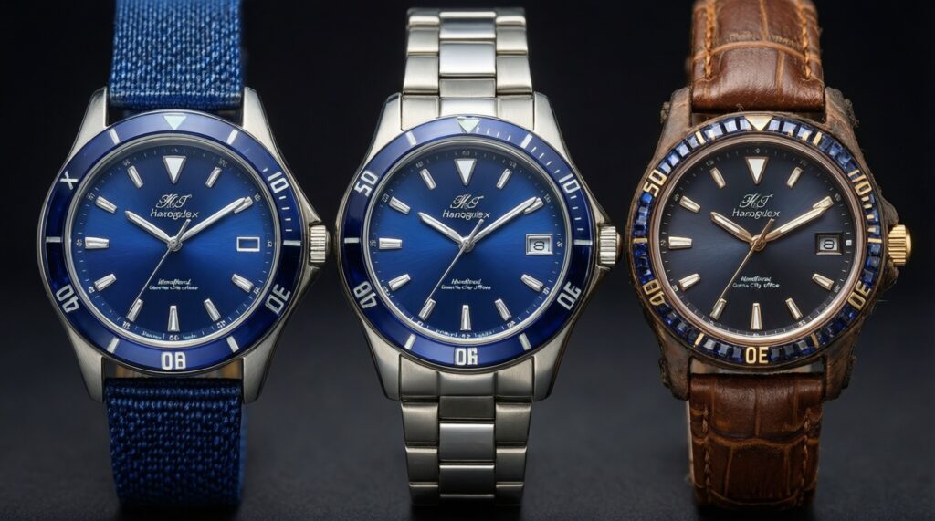 Стекло в часах: сапфир, минеральное, хардлекс - плюсы и минусы - иллюстрация