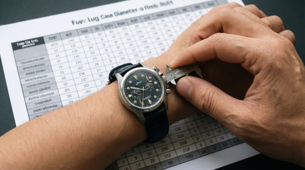 Как подобрать часы под запястье: размеры корпуса, lug-to-lug и ширина ремешка - иллюстрация