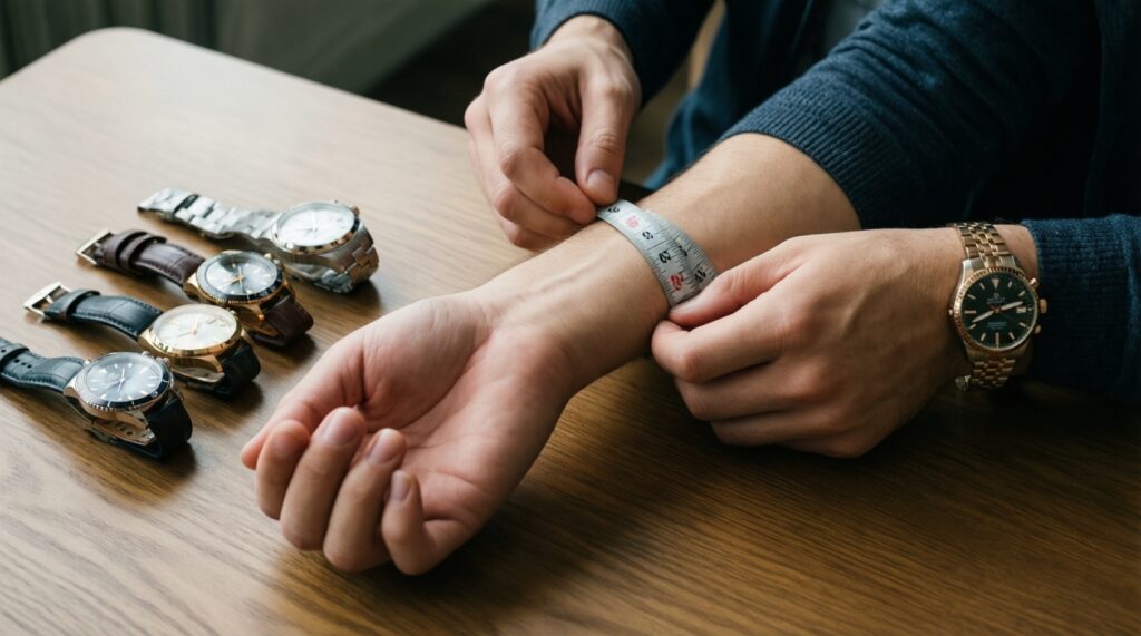 Как правильно подобрать размер часов под запястье - иллюстрация
